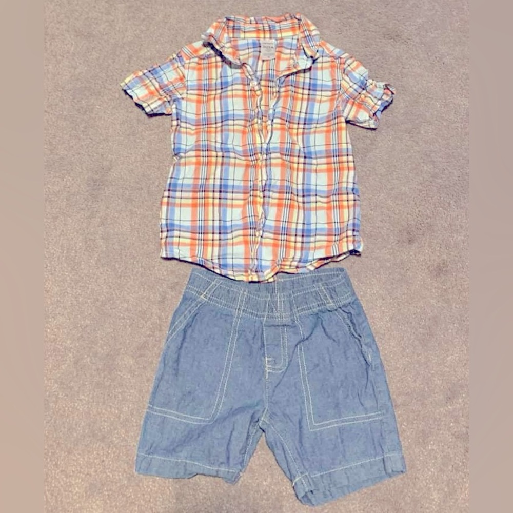 2t Carters short and short sleeve outfit. Light and comfy for summer! Like new!